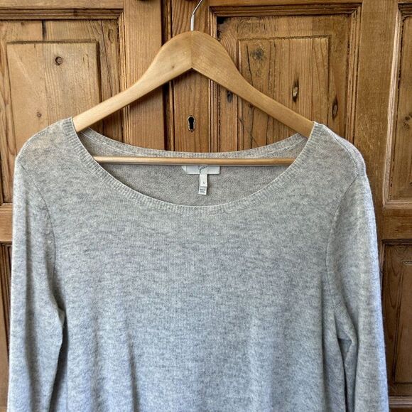 Joie Small Gray Boat Neck Sweater Knit Wool Cashmere Blend Long Sleeve‎ - Picture 2 of 9